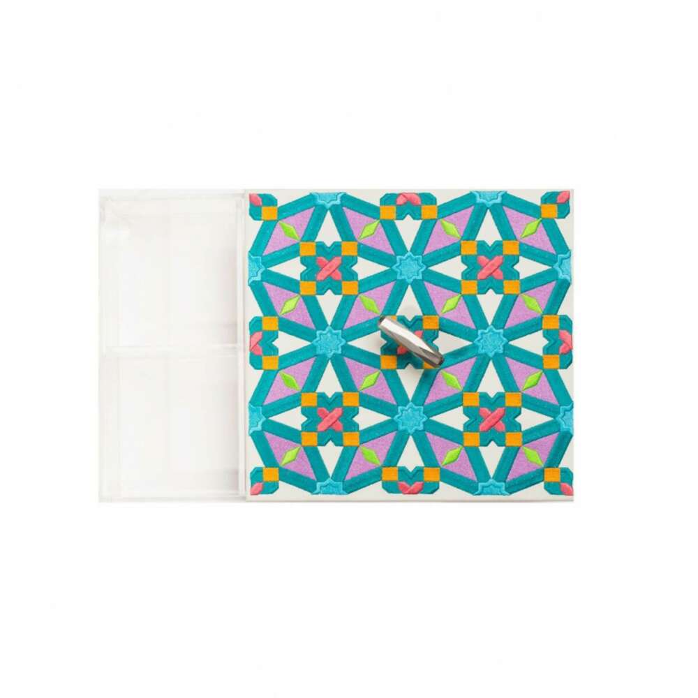 Purple Blue Oriental Acrylic Box