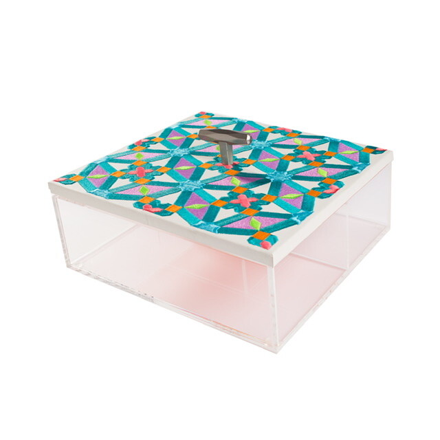 Purple Blue Oriental Acrylic Box