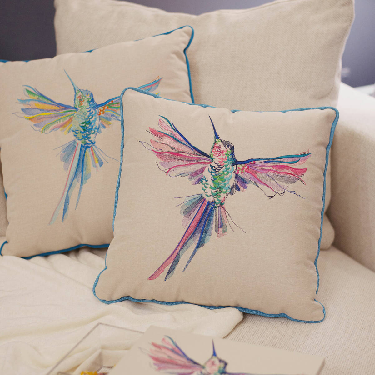Calming Hummingbird Cushion