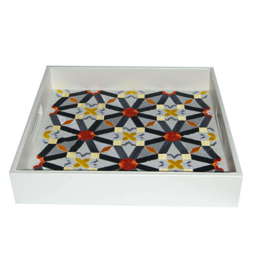 Oriental Tray with Pink Hues