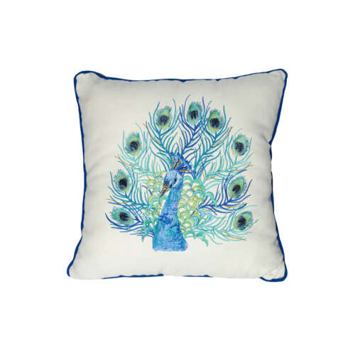 Full Peacock Outdoor Cushion