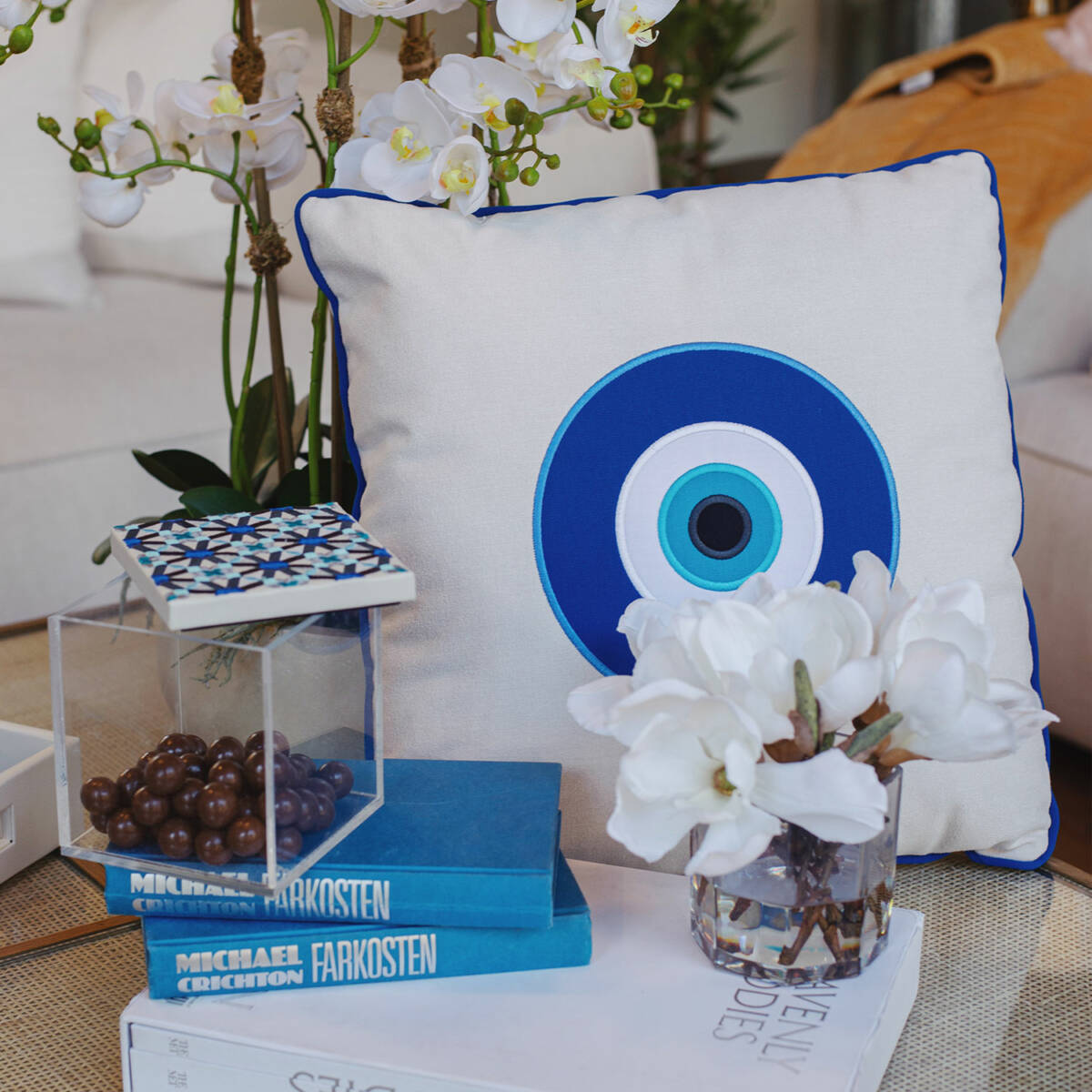 Off White Eye Cushion