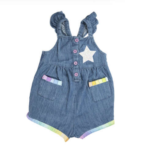 Denim Star Romper