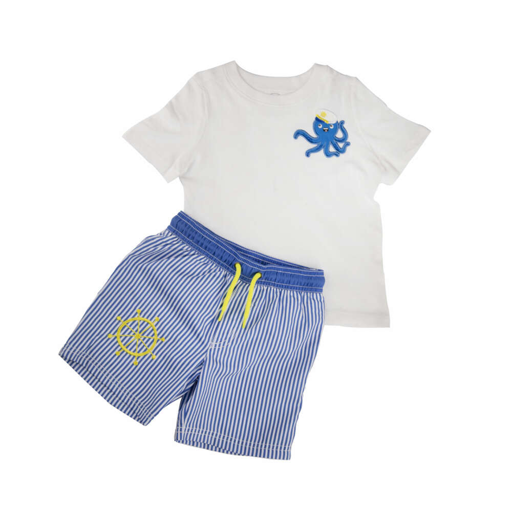 Octopus swim short & T-shirt set