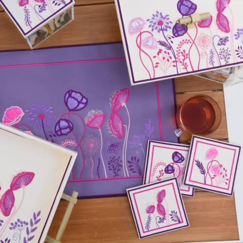 Pink Floral Coasters