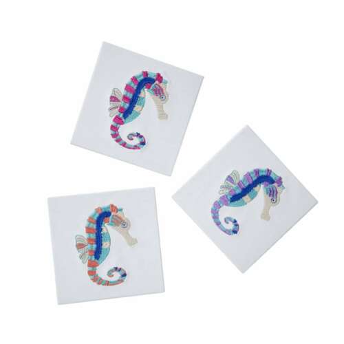Sea horse coasters - set of 3