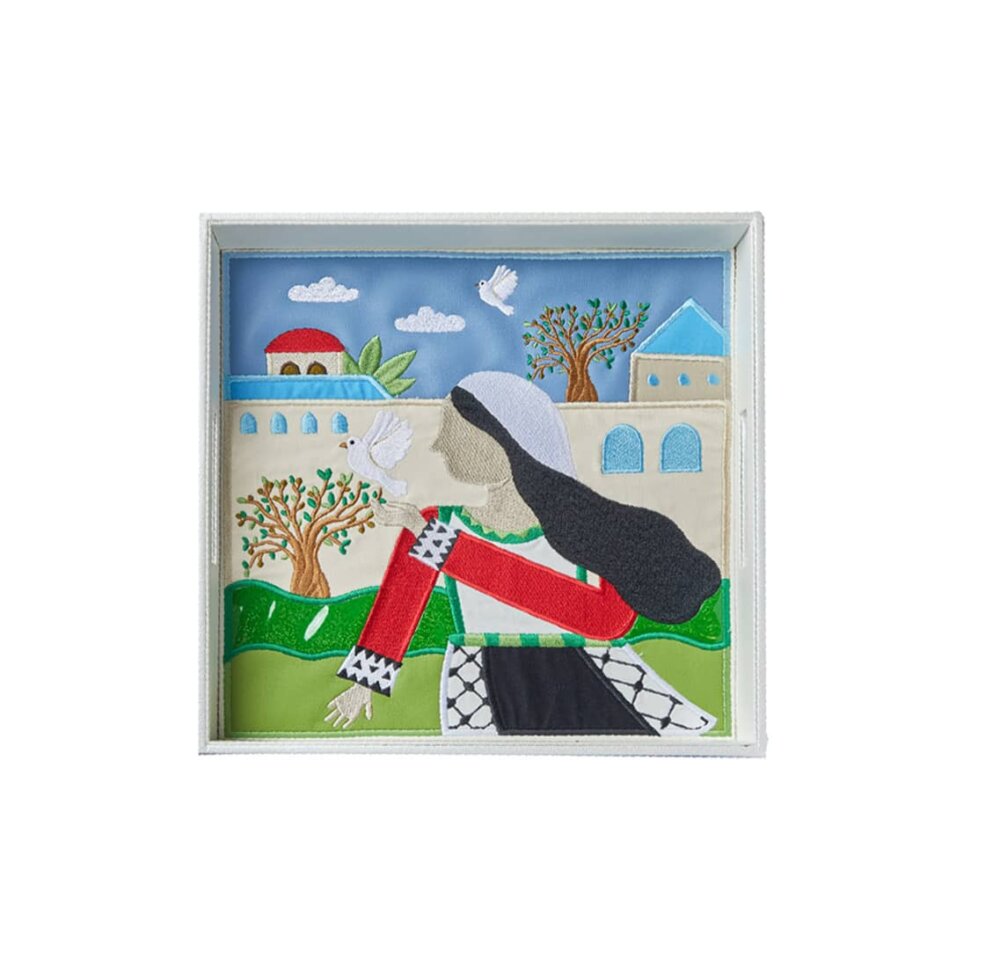 Tray with open handle