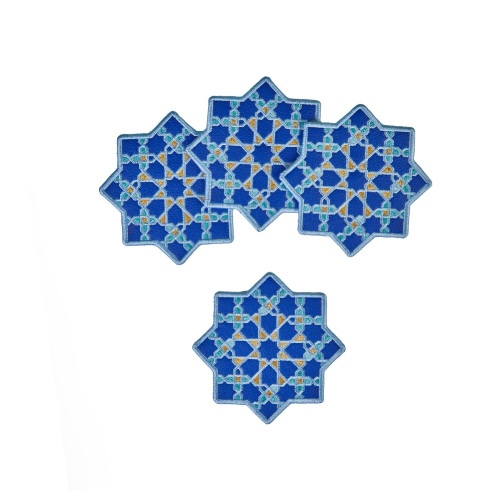 Oriental star coasters- set of 4